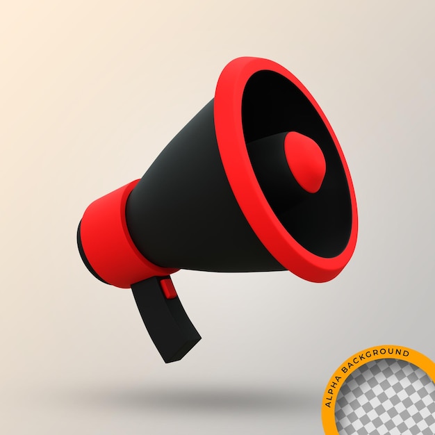 Altavoz megáfono escena 3d icono 3d render