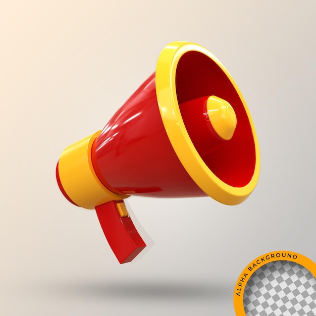 Altavoz megáfono escena 3d icono 3d render