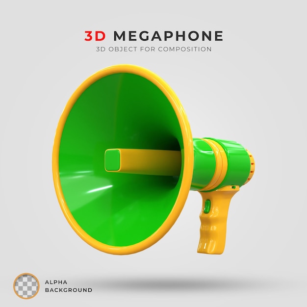 Altavoz megáfono escena 3d icono 3d render