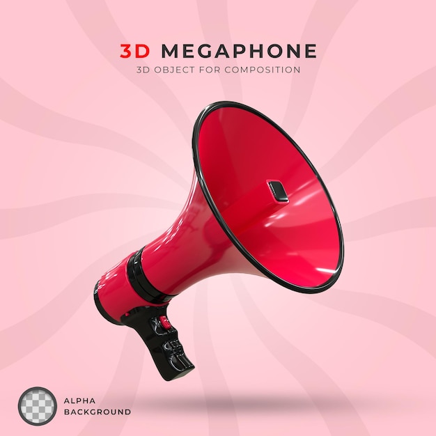 Altavoz megáfono escena 3d icono 3d render