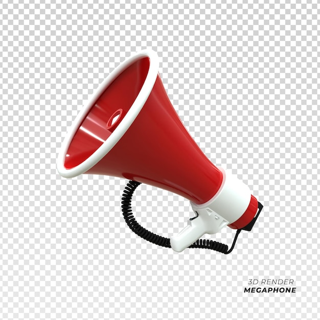 PSD altavoz megáfono escena 3d icono 3d render