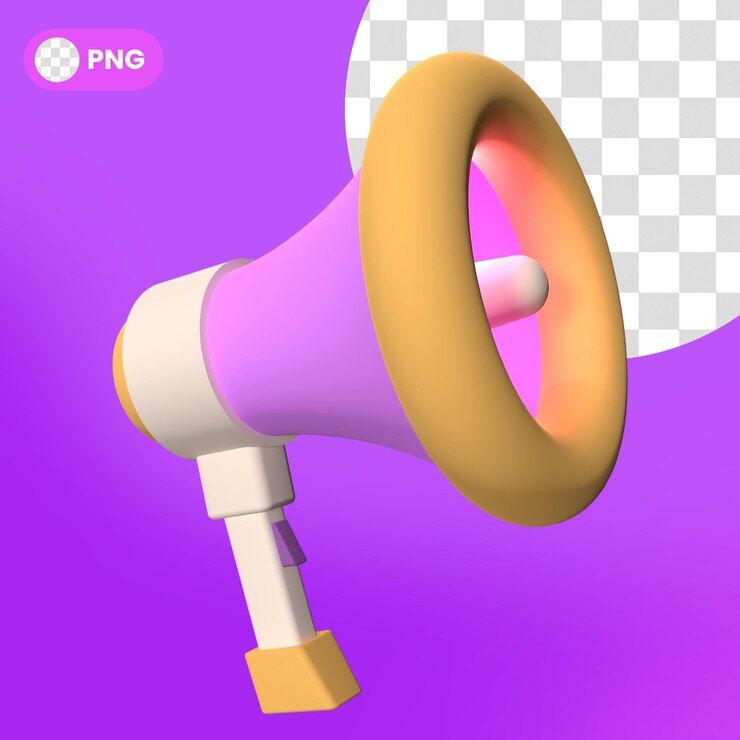 Altavoz megáfono PSD 3d render