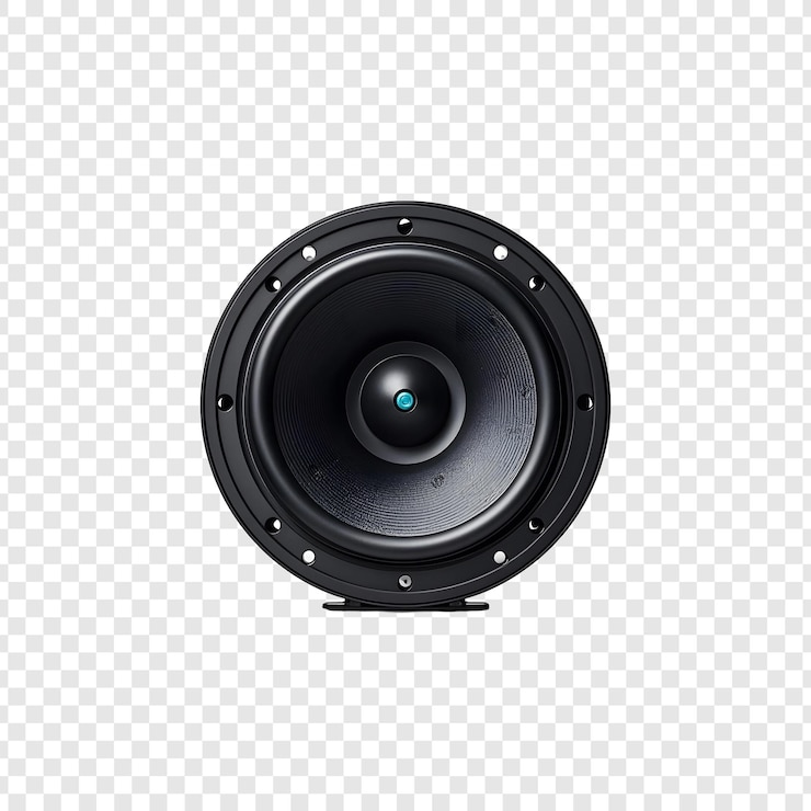 PSD un altavoz negro con una lente en él