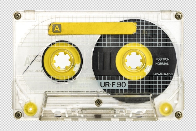 alte transparente Audiokassette isoliert