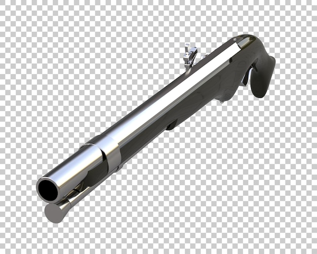 Alte Waffe isoliert auf dem Hintergrund 3D-Rendering-Illustration