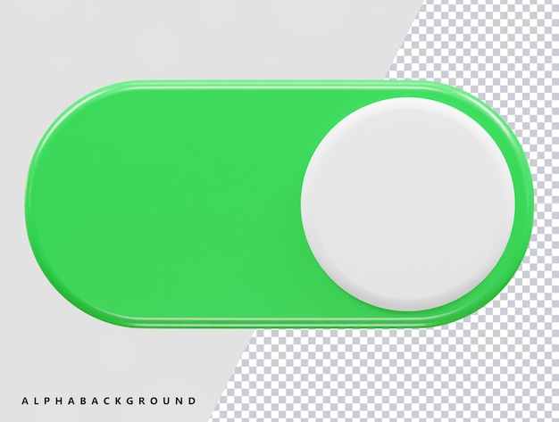 Alternar a ilustração em vetor de renderização 3d do ícone do interruptor