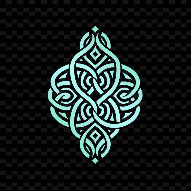 PSD altes keltisches clan-logo mit knoten und spiralen für dekor kreative stammesvektorentwürfe
