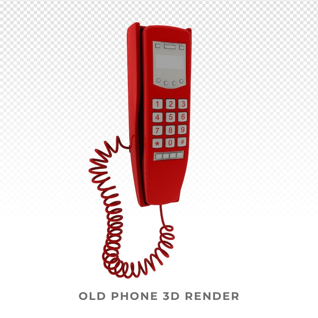 PSD altes telefon 3d-rendering