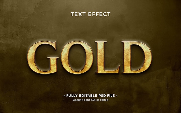 PSD altgold-text-effekt