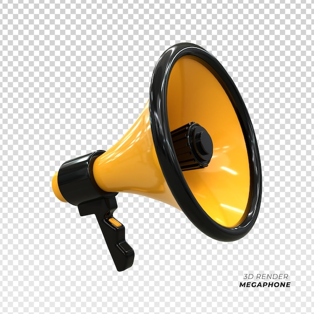 Altoparlante megafono scena icona 3d rendering 3d