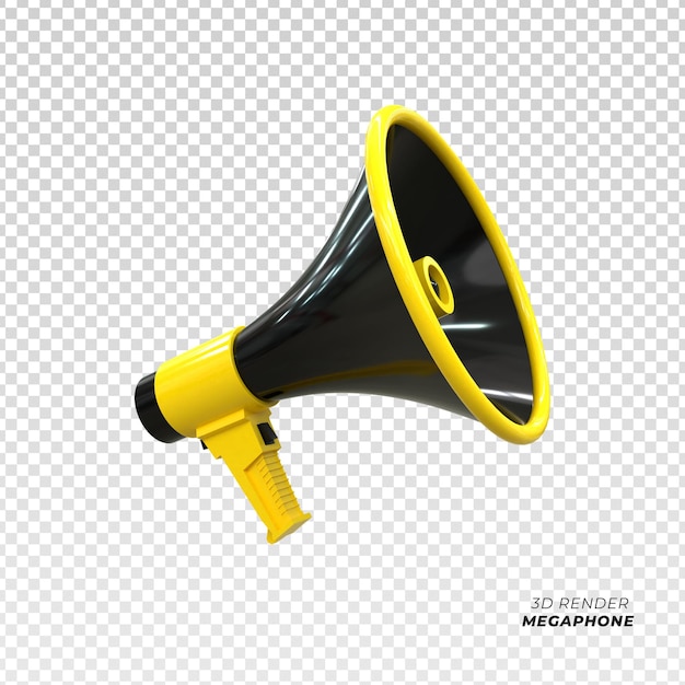 Altoparlante megafono scena icona 3d rendering 3d