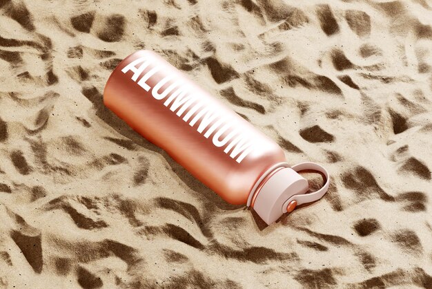 Aluminium-Wasserflasche Mockup