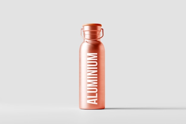 Aluminium-wasserflasche mockup