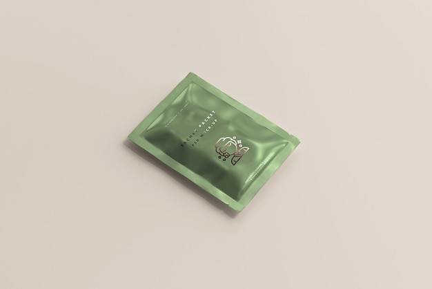 Aluminiumfolie Sachet Packet Mockup