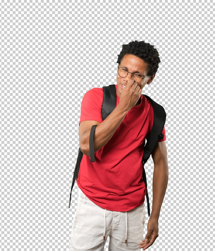 PSD amable joven guiñando un ojo