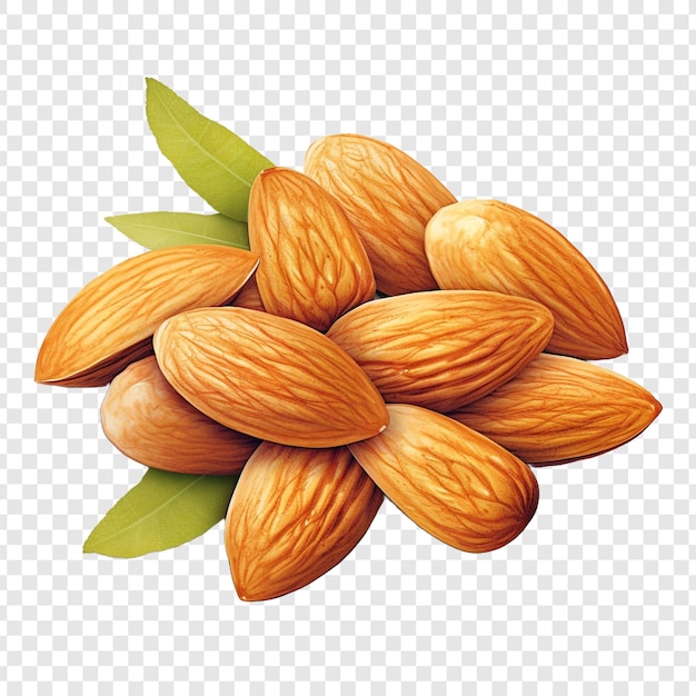 PSD amandes isolées sur un fond transparent