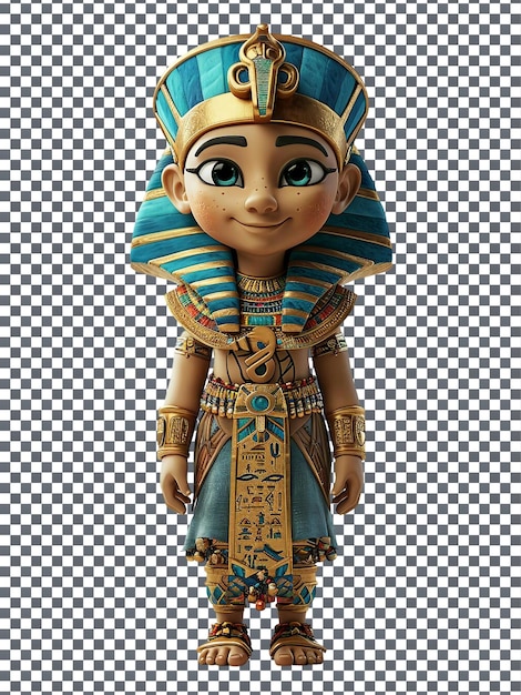 Amável ramsés egípcio sun breaker personagem isolado em fundo transparente