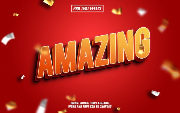 amazing text effect font editable typography 3d text