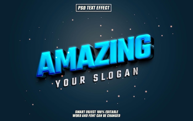 amazing text effect font editable typography 3d text