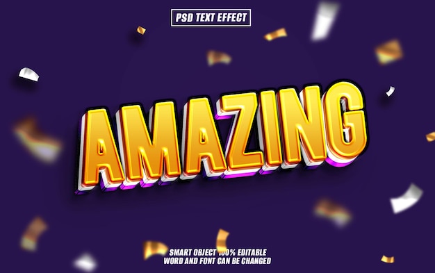 amazing text effect font editable typography 3d text