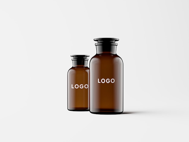 Amber Glass Apothecary Jars Mockup di Anthony Boyd Graphics