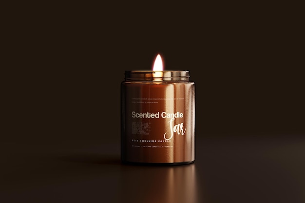 Amber Glass Candle Jar  