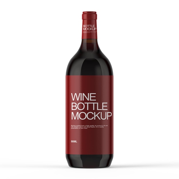 Amber Weinflaschen-Mockup