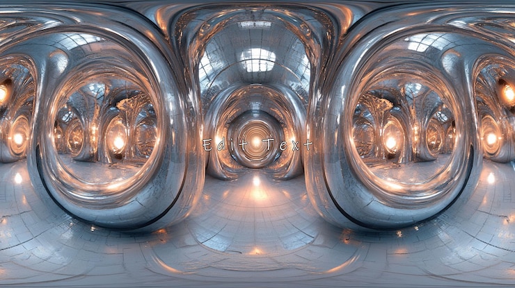 PSD ambiente vr 360 metallico astratto