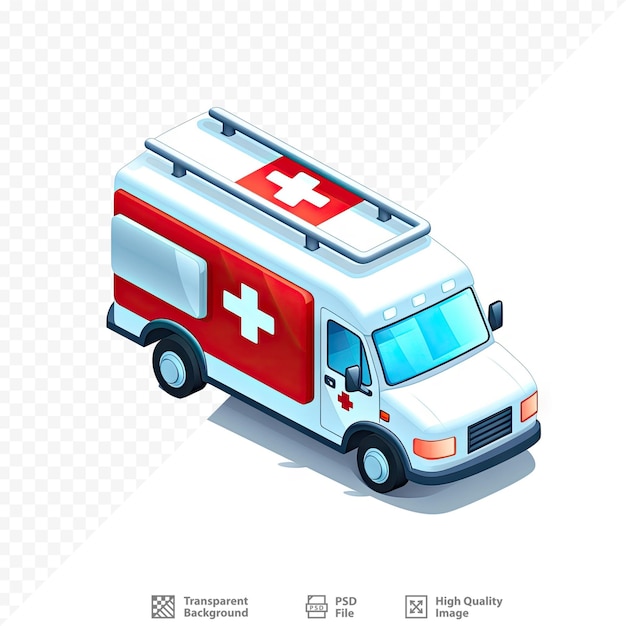 Une Ambulance Avec Une Croix Sur Le Devant.