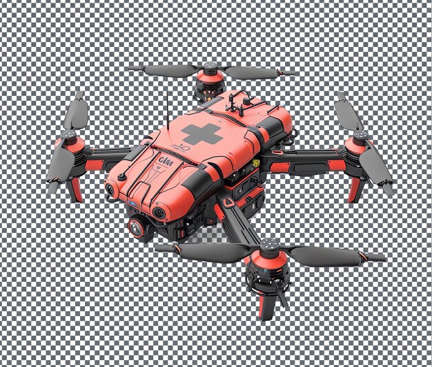 Ambulanza sin avión de ayuda aislada en un fondo transparente