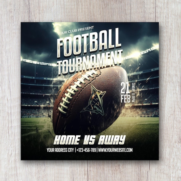 American Football Championship Flyer PSD-Vorlage