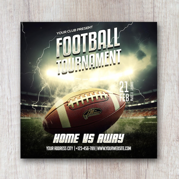 American Football Championship Flyer PSD-Vorlage