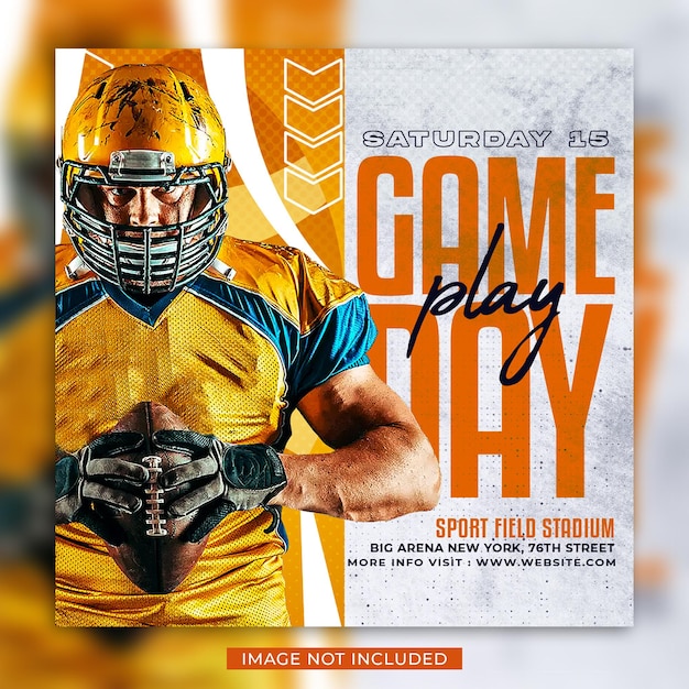 American-football-match-day-flyer und social-media-bannervorlage