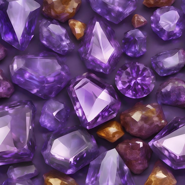 PSD amethyst colorful gemstone