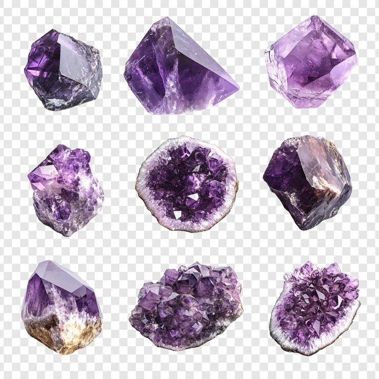 PSD amethyst crystal collection