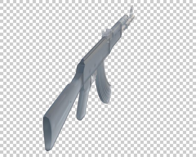 La ametralladora aislada en el fondo de la ilustración de renderización 3D