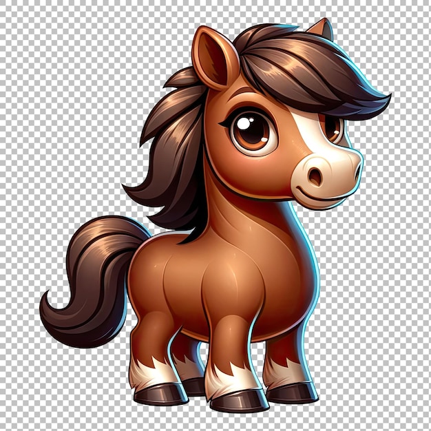 PSD amigável clipart de cartoon horse