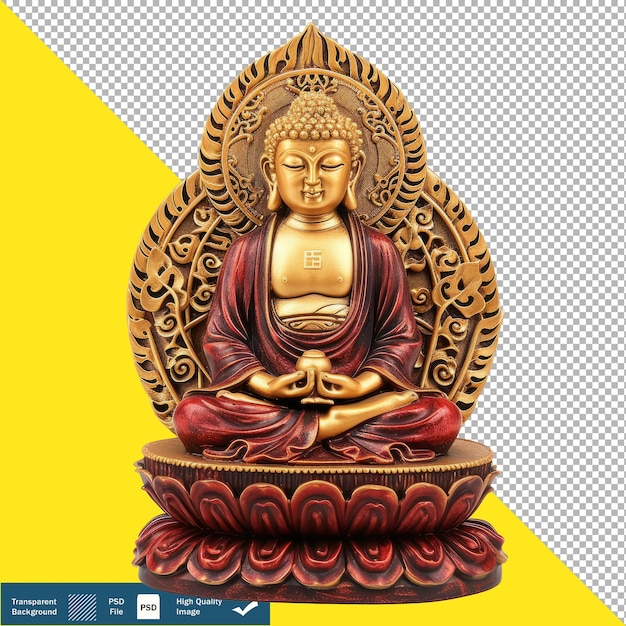 PSD amitabha buda hermoso fondo blanco vintage fondo transparente png psd