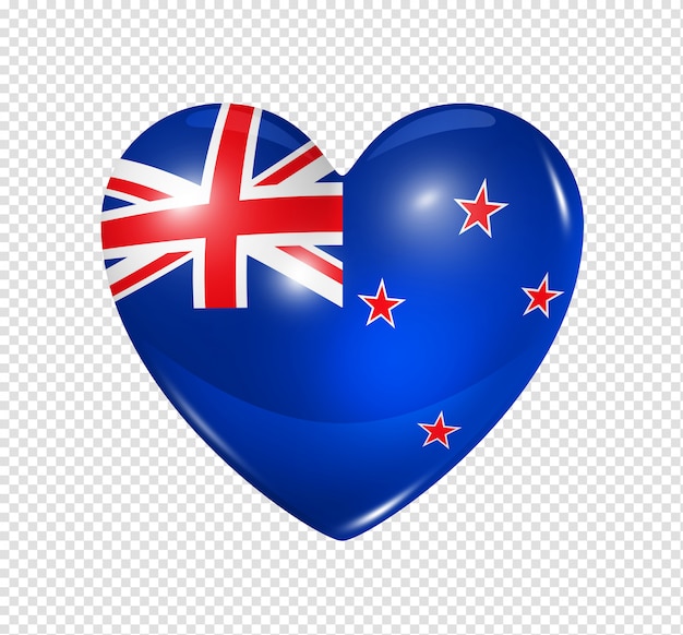 Amo la Nuova Zelanda, icona bandiera cuore