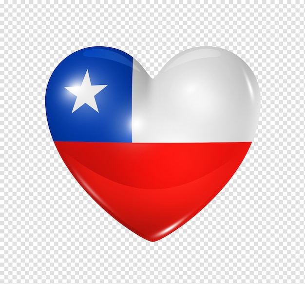Amo o chile, ícone de bandeira do coração