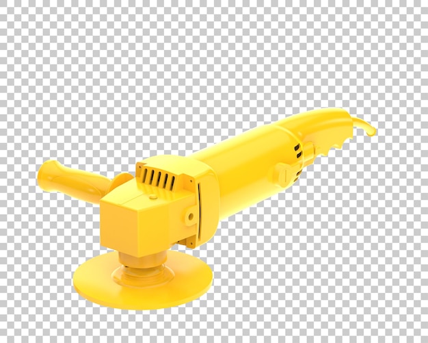 Amoladora angular aislada sobre fondo transparente Ilustración de renderizado 3d