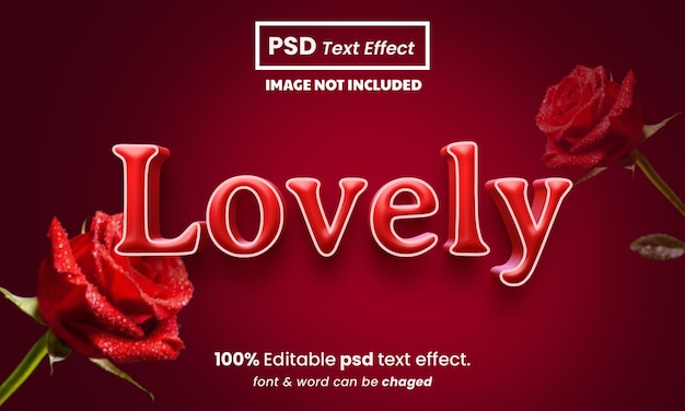 Amor 3d efecto de texto psd premium editable