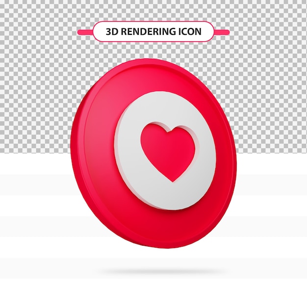 amor 3d renderizado icono favorito