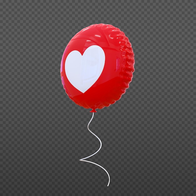 Amor balões 3d