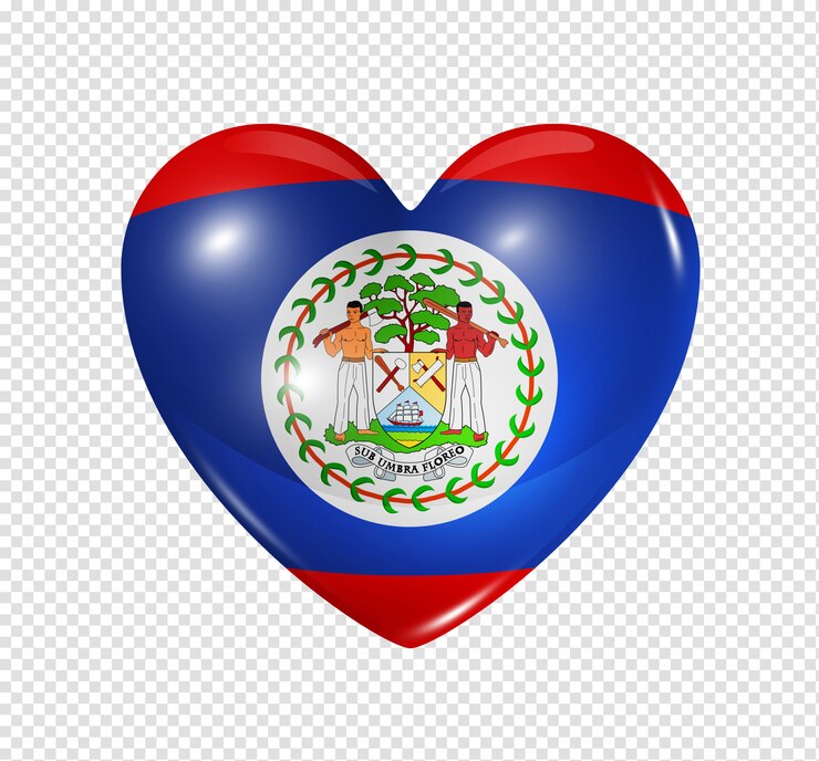 PSD amor belize, símbolo da bandeira do coração