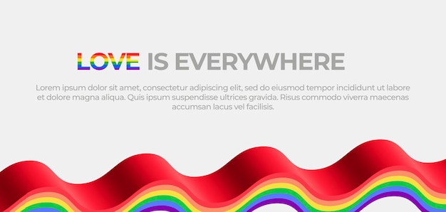 El amor está en todas partes Bandera de celebración del orgullo