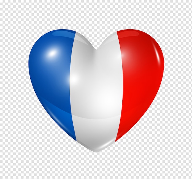 Amor francia, icono de la bandera del corazón