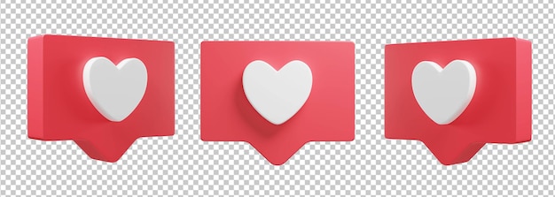 PSD amor, icono, 3d, ilustración