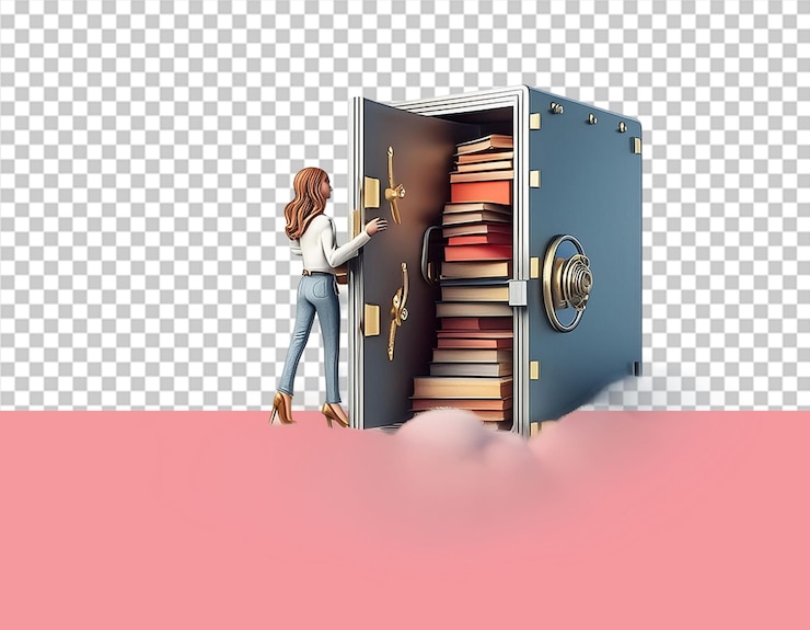 PSD el amor por la lectura de libros png