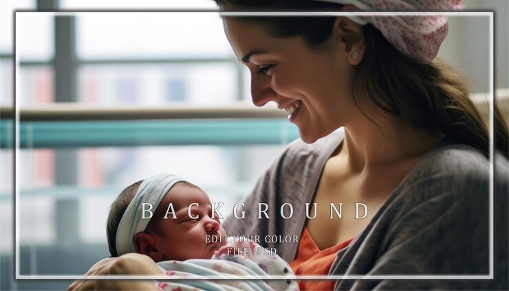 PSD el amor de una madre capturado en un momento tierno